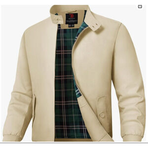 Men's Bomber Jacket Cotton Full Zip SIZE LARGE